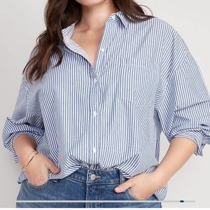 Old navy oversized boyfriend button up shirt